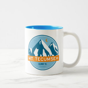 Mt. Tecumseh New Hampshire Sterne Mond Zweifarbige Tasse