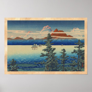 Mt Unzen in der Provinz Hizen, Hasui Kawase hanga Poster