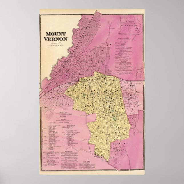 Mt Vernon, NY Poster (Vorne)