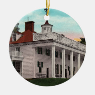Mt. Vernon Weihnachtsbaumschmuck im Vintage-Stil Keramikornament