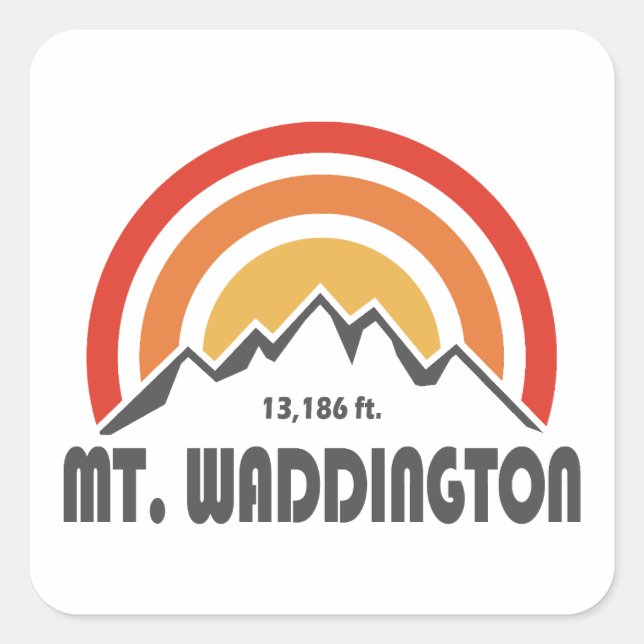 Mt. Waddington British Columbia Quadratischer Aufkleber (Vorderseite)