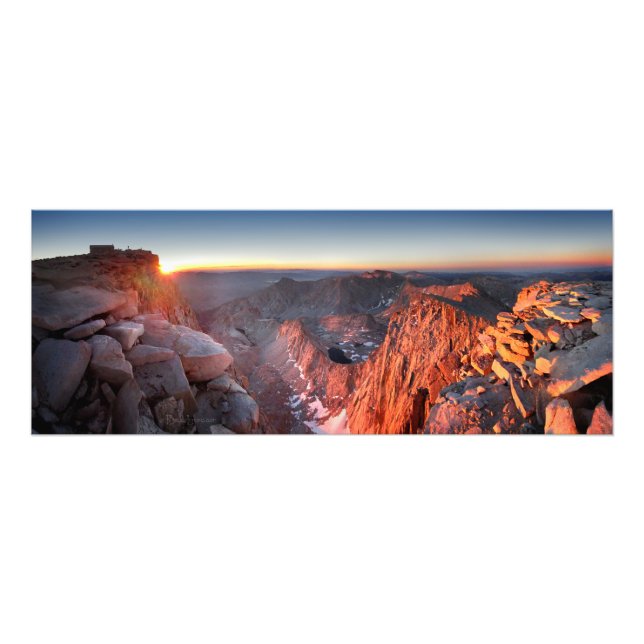 Mt Whitney and Pinnacles Sunrise - John Muir Trail Fotodruck (Vorne)
