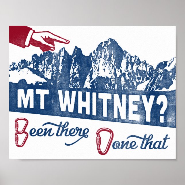 Mt Whitney Poster Mountain Escalade Souvenir (Devant)