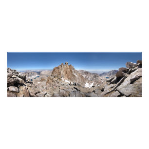 Mt Whitney Trail Wappen Panorama - Sierra Fotodruck