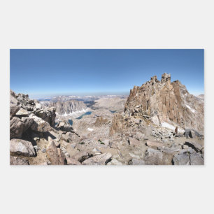 Mt Whitney Trail Wappen Panorama - Sierra Rechteckiger Aufkleber