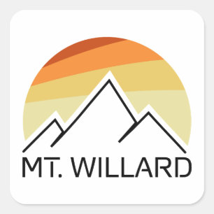 Mt. Willard New Hampshire Retro Quadratischer Aufkleber