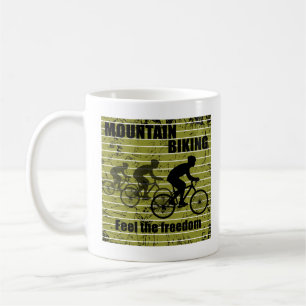 MTB-Downhill-Fahrradfahrer - Mountainbiking Kaffeetasse