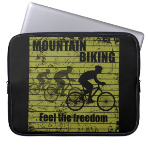 MTB-Downhill-Fahrradfahrer - Mountainbiking Laptopschutzhülle
