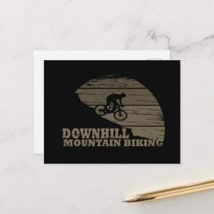 MTB Downhill Mountainbiken Feiertagspostkarte