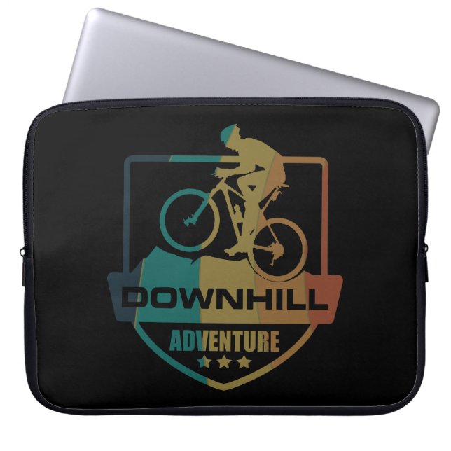 MTB Downhill-Mountainbiking Laptopschutzhülle (Vorderseite)
