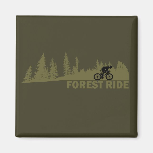 MTB-Downhill-Wald-Fahrt Mountainbiking Magnet (Vorne)