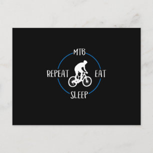 Mtb Eat Sleep Repeat Geschenk Mountainbiker Postkarte