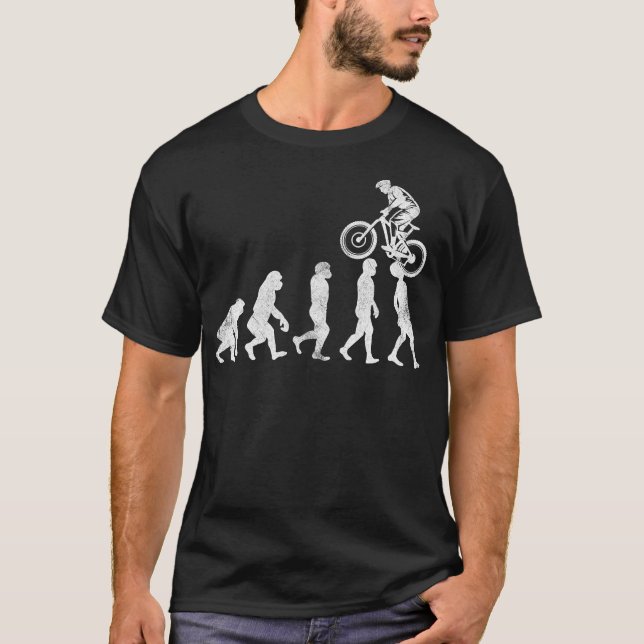MTB Evolution Lustige Mountainbike BMX Geschenk T-Shirt (Vorderseite)