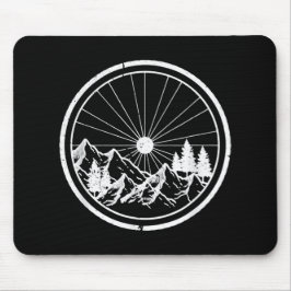 MTB Moderner Schwarzer Mountainbike-Pfad Mousepad
