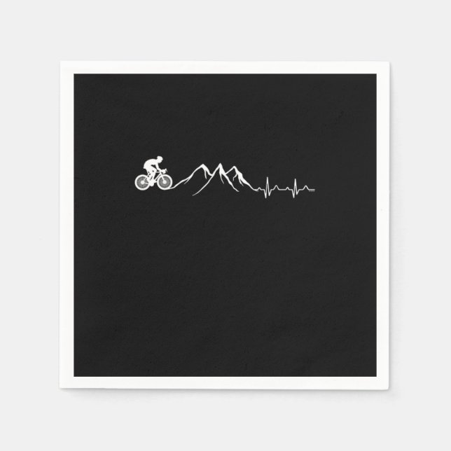 MTB Mountain Bike Biker Gift Cyclist Herzstück Serviette (Vorderseite)