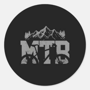 Mtb Mountain Bike Biker Runder Aufkleber