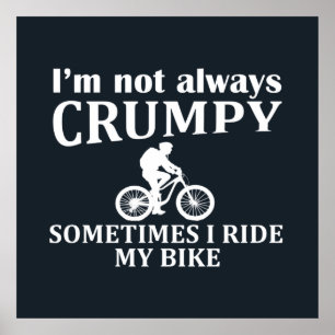 MTB Mountainbike-Humor Lustige Fahrrad-Zitate Poster