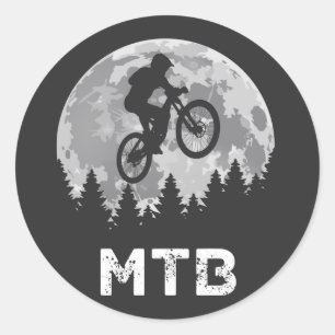 MTB Mountainbike vintage  Runder Aufkleber