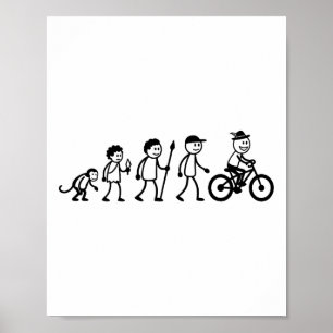 Mtb-Radsport Bmx-Stick-Figur Radfahren Mountainbik Poster