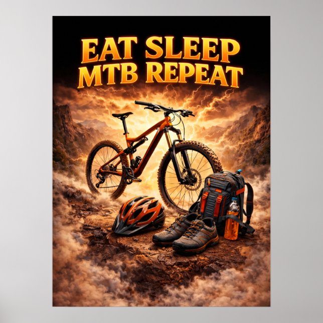 MTB-Trail-Feuerfahrt Poster (Vorne)