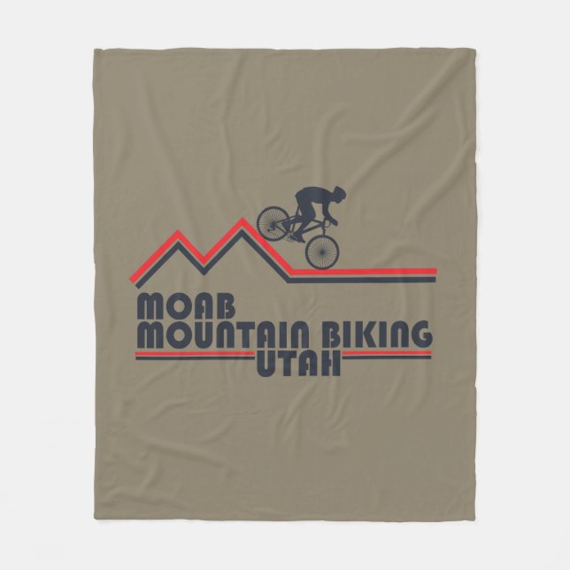 Mtb Utah - Moab Mountainbiken Fleecedecke (Vorderseite)