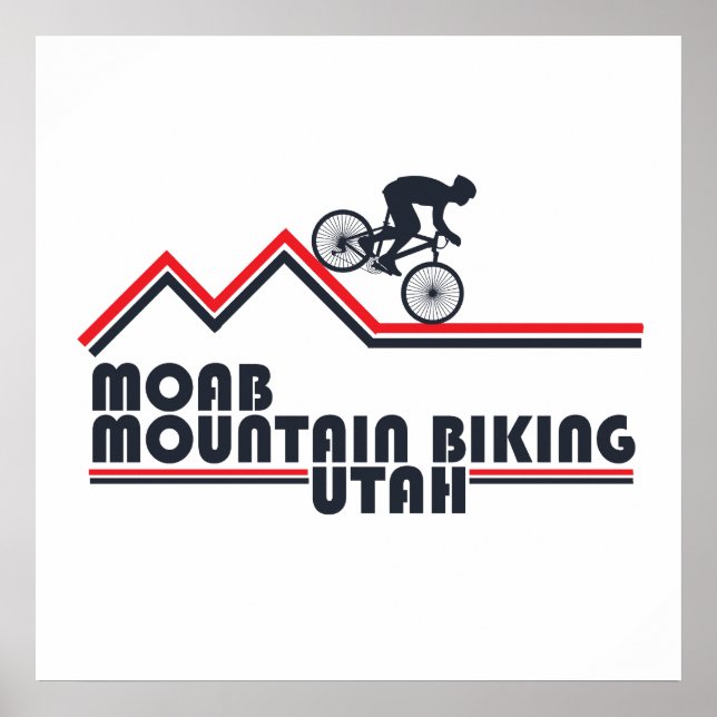 Mtb Utah - Moab Mountainbiken Poster (Vorne)