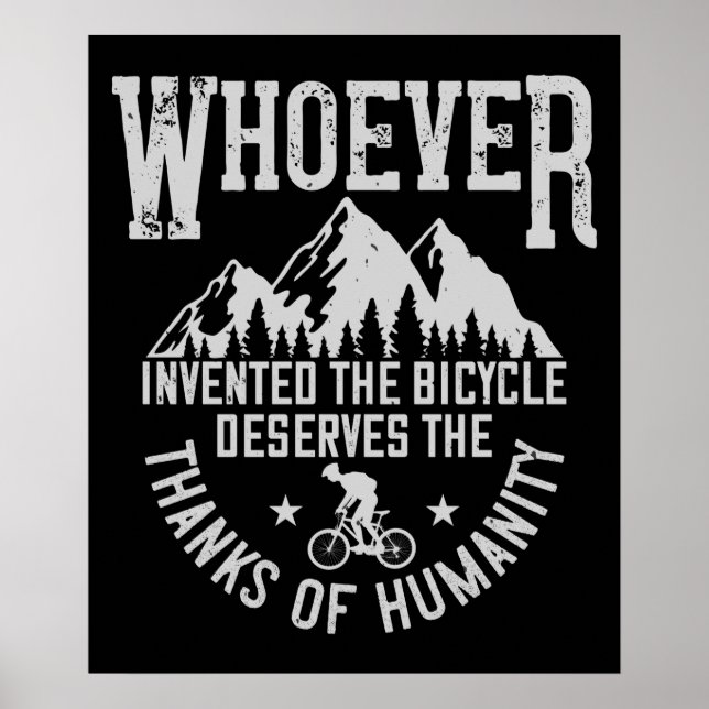 MTB - Wer das Fahrrad erfunden hat Poster (Vorne)