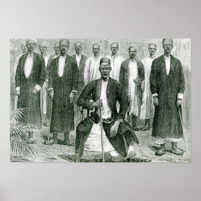Mtesa, der Kaiser von Uganda und andere Häuptlinge Poster (Vorne)