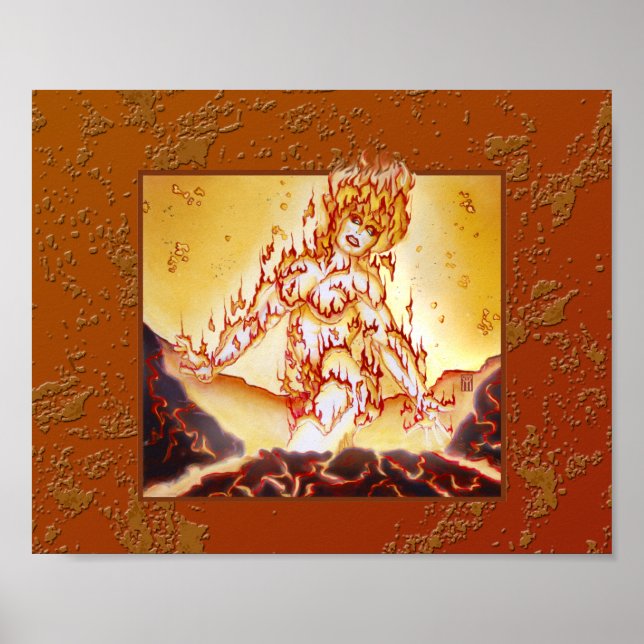 MtG Feuerelementar Poster (Vorne)