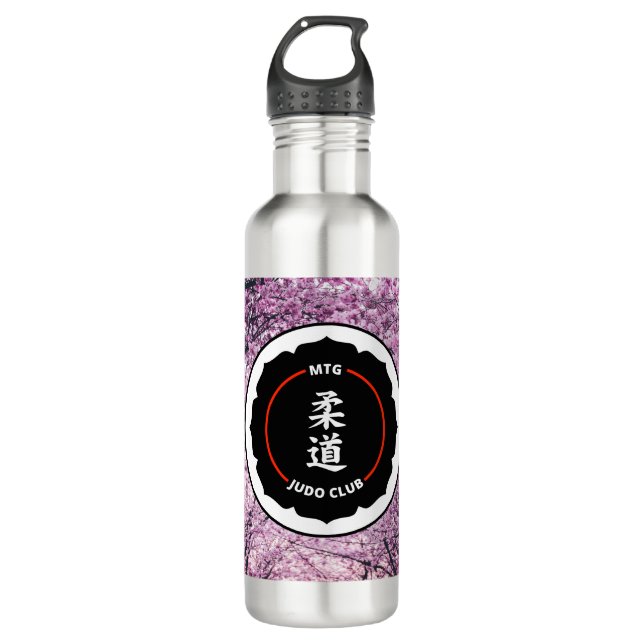 MTG Judo Club Cherry Blossom Wasserflasche Edelstahlflasche (Vorderseite)