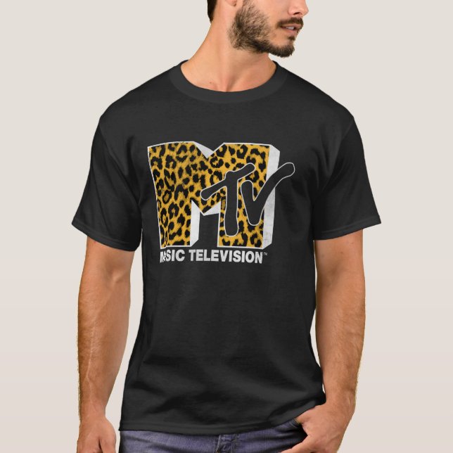 MTV Logo Cheetah Print T-Shirt (Vorderseite)