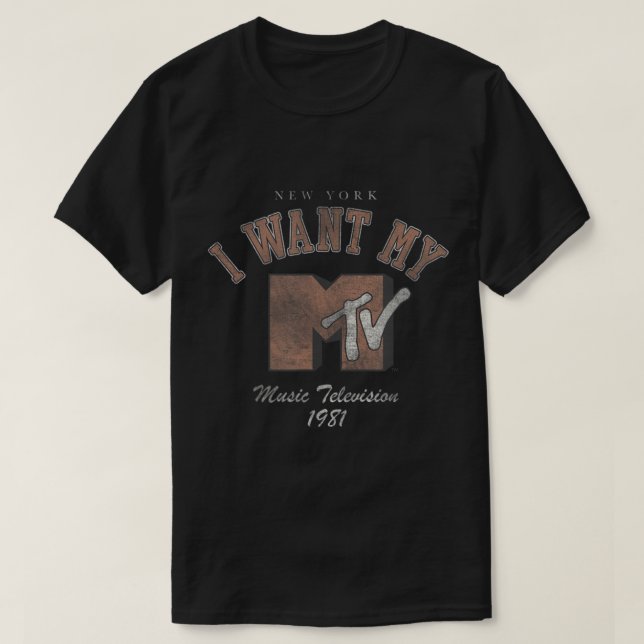 Mtv Music Television Ich Wollte Mtv Ny Maroon.png T-Shirt (Design vorne)