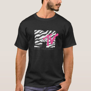 MTV Music Television Retro 80 Neon Zebra Pri T-Shirt