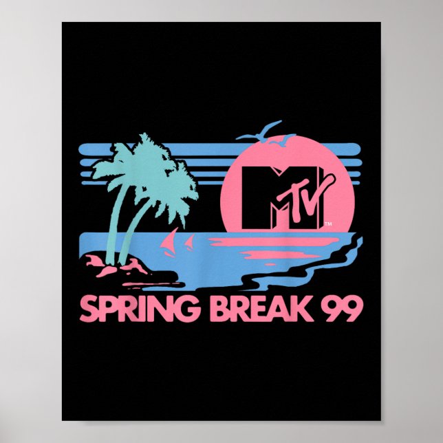 Mtv Pastel Colors Beach Spring Break-Logo Poster (Vorne)