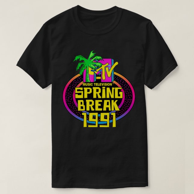 MTV Spring Break 1991 Classic-Logo T-Shirt (Design vorne)