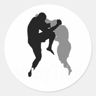 Muay Thai2 Runder Aufkleber