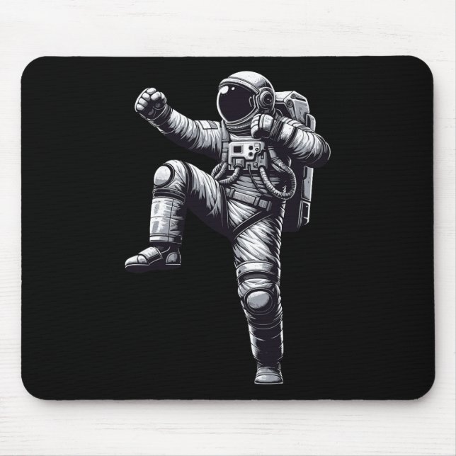 Muay Thai Astronaut Kickboxing Mousepad (Vorne)