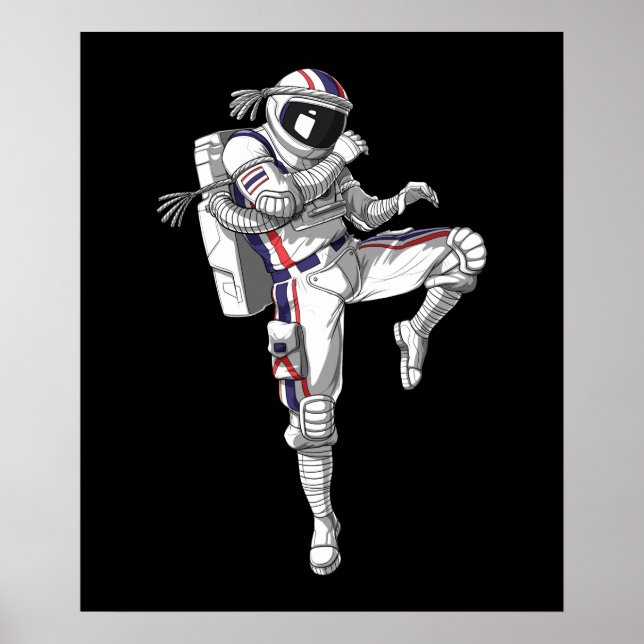 Muay Thai Astronaut Poster (Vorne)