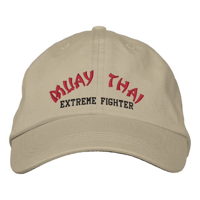 Muay Thai Bestickte Baseballkappe (Vorderseite)