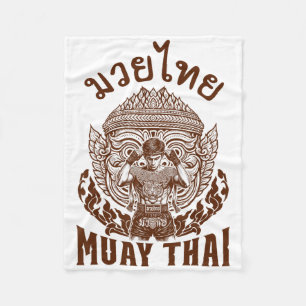 Muay-Thai-Boxer Boxenliebhaber Thai-Boxen Thailand Fleecedecke