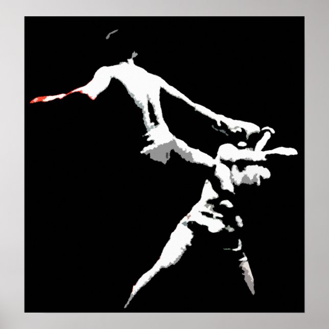 Muay Thai Boxing Action Poster (Vorne)