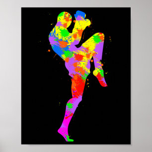 Muay Thai Boxing Boxing Boxing Boys Kinder Männer Poster