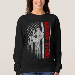 Muay Thai Boxing US-Flagge Sweatshirt
