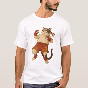 Muay Thai Cat Fighter T - Shirt - Funny Martial Ar
