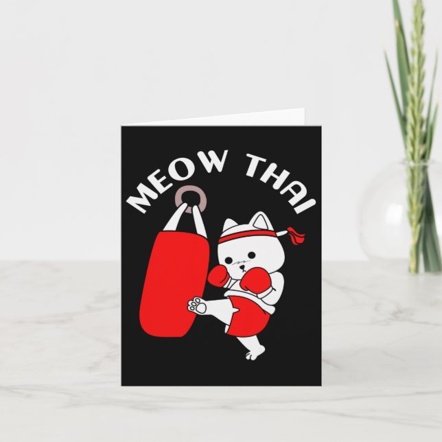 Muay Thai Cat Meow Thai Karte (Vorderseite)