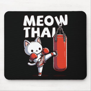 Muay Thai Cat Meow Thai Mousepad
