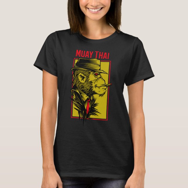 Muay Thai Chimp Jiu Jitsu MIXED MARTIAL ARTS Kämpf T-Shirt (Vorderseite)