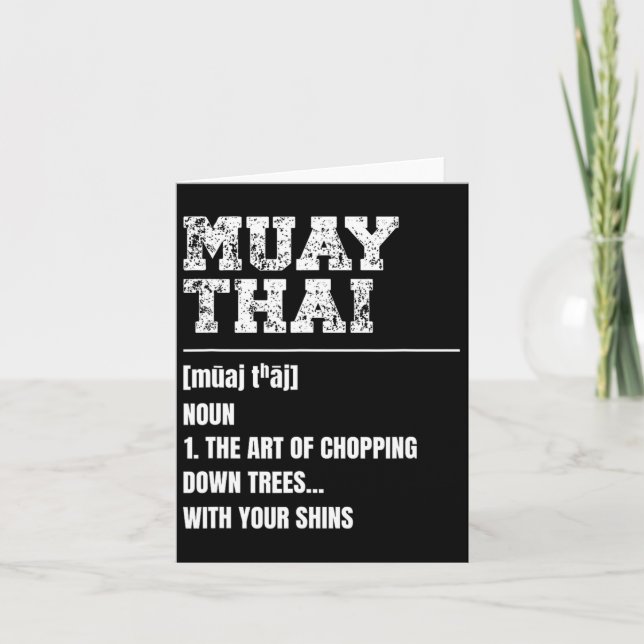 Muay Thai Definition Martial Arts Thai Boxing Mart Karte (Vorderseite)