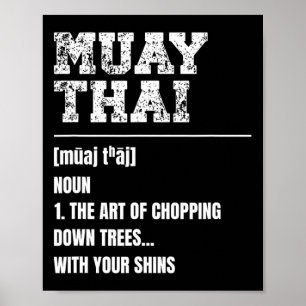 Muay Thai Definition Martial Arts Thai Boxing Mart Poster