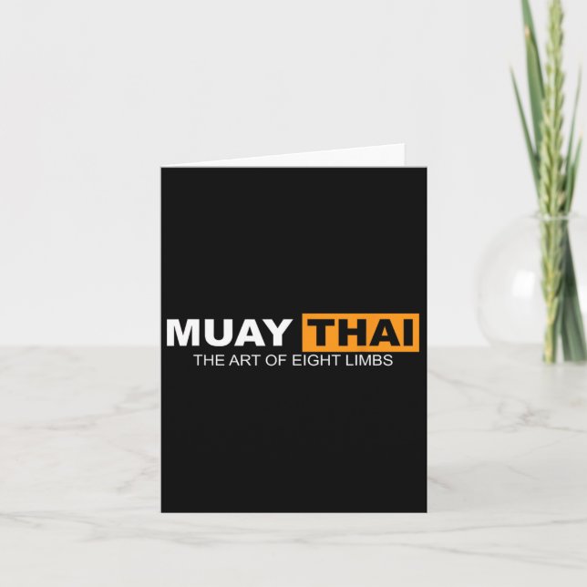 Muay Thai die Kunst von acht Limben Kickboxing und Karte (Vorderseite)